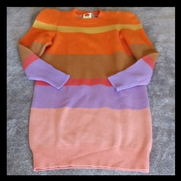 FARM Rio Dresses & Skirts - FARM Rio X Anthropologie NWT Puff Sleeve Stripe Sweater Dress